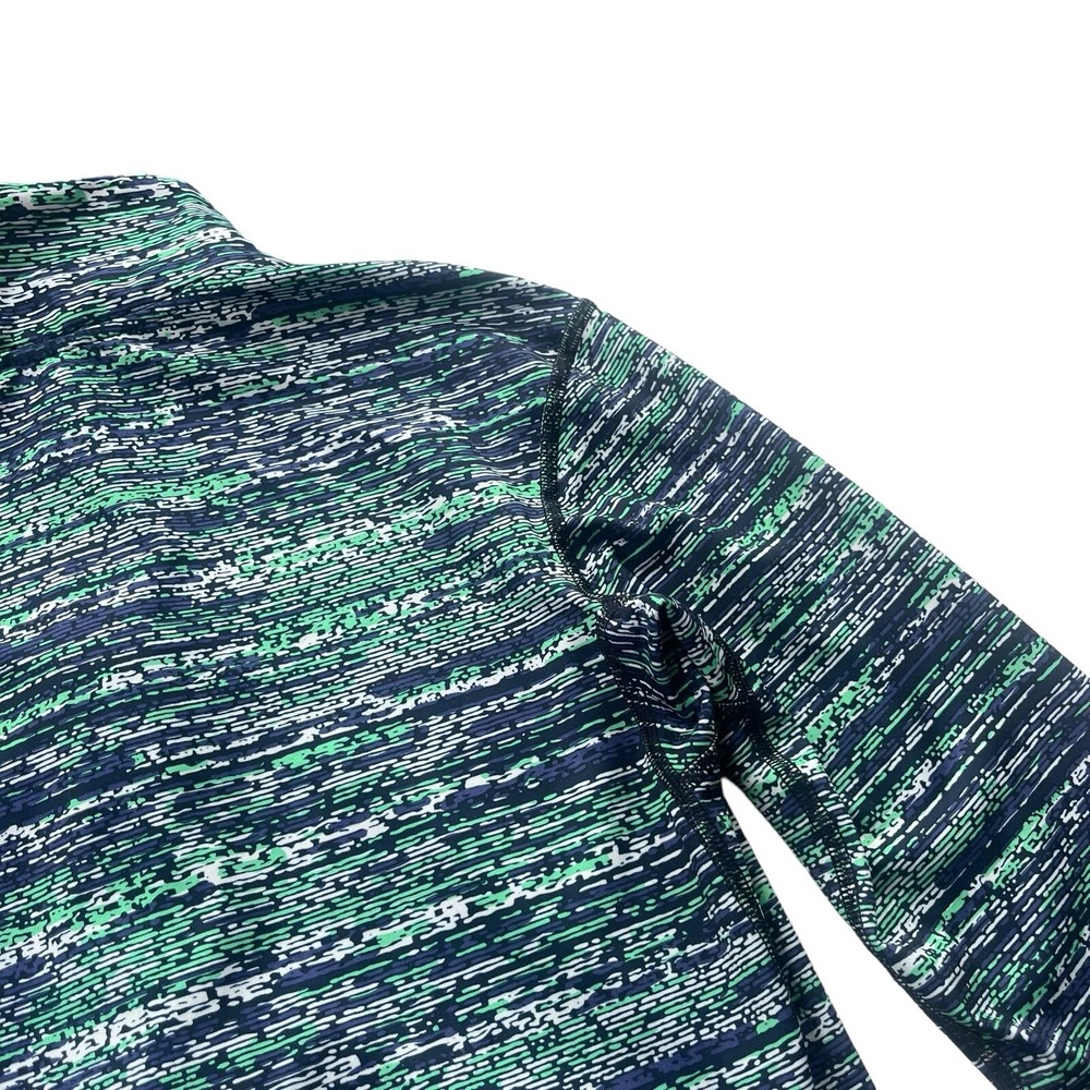 Nike Pro Dri-FIT Women M Green Blue Space Dye Half Zip Pullover 849315-387 Sport - Picture 14 of 16